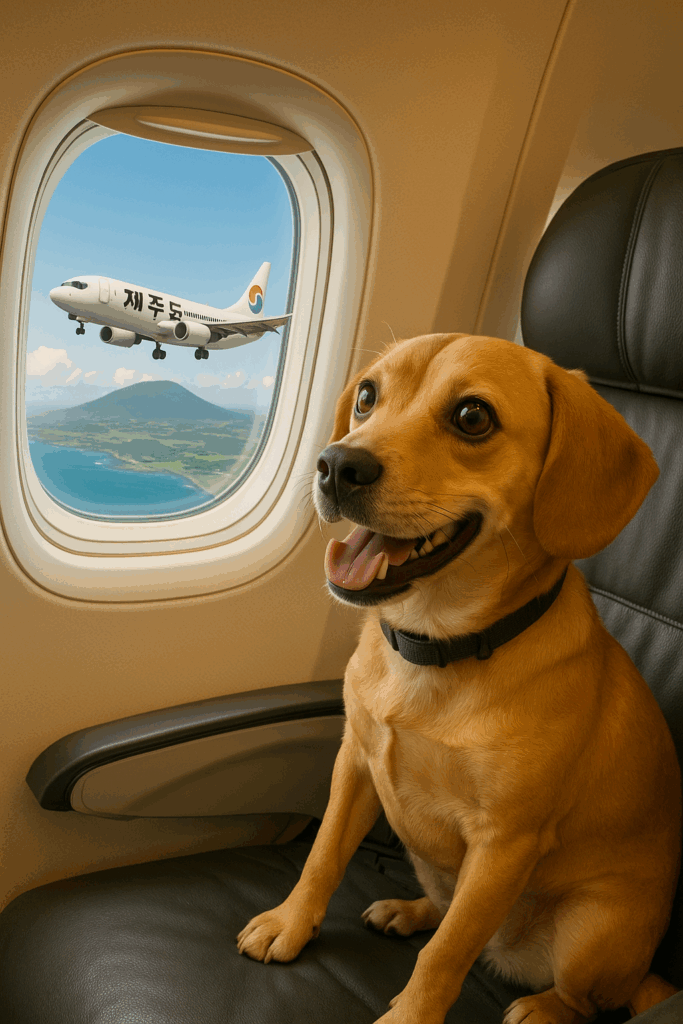 아시아나항공 제주도 강아지 탑승 그림