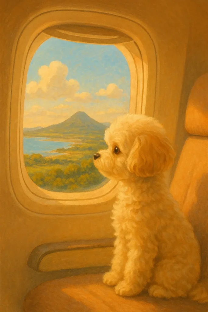 티웨이항공 제주도 강아지 탑승 하는 모습