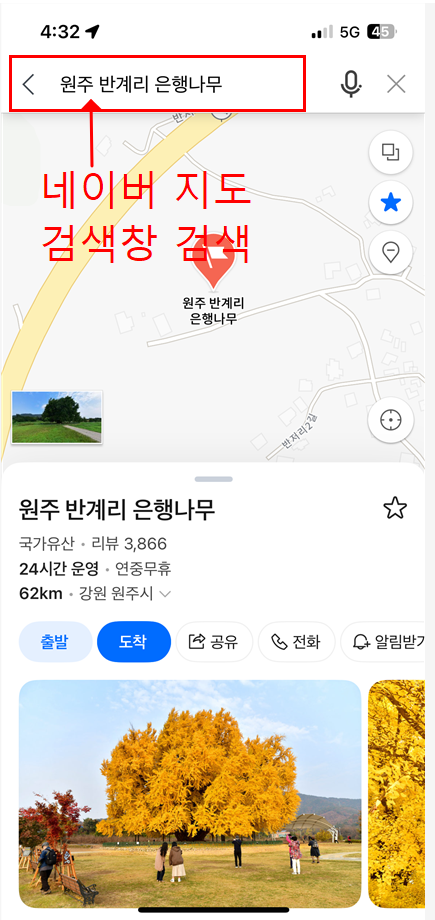 원주 반계리 은행나무 CCTV 모바일 확인 방법 1