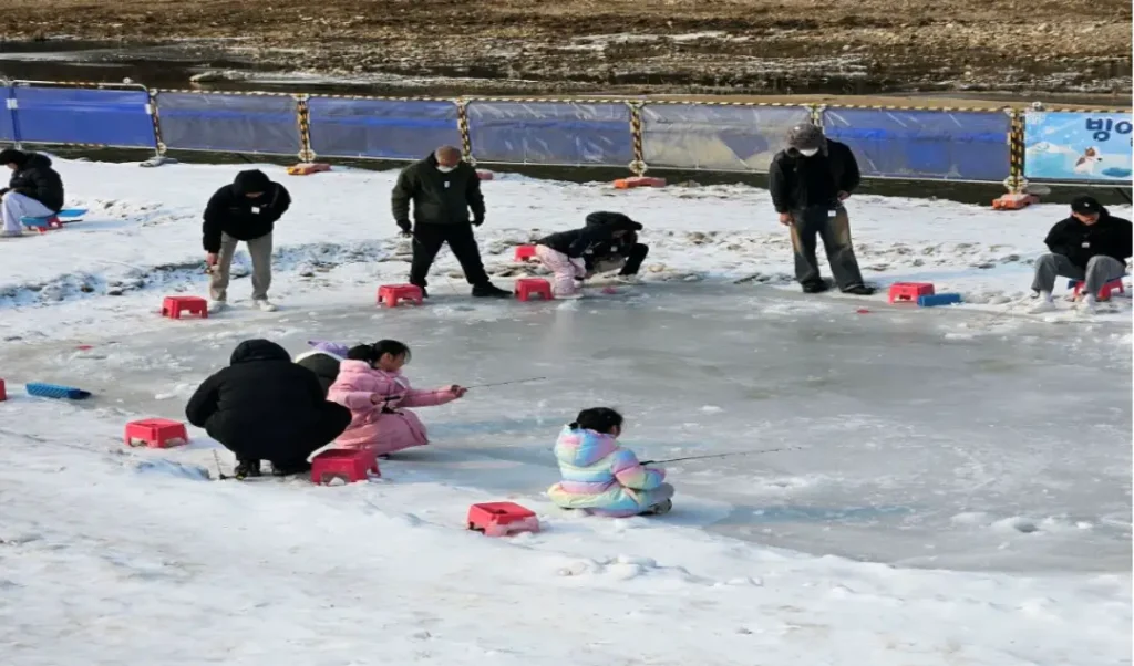 양평 빙송어 축제 얼음 낚시 사진