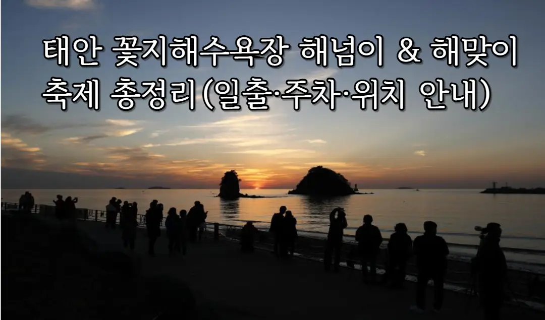 태안 꽃지해수욕장 일출 일몰 해넘이 해맞이
