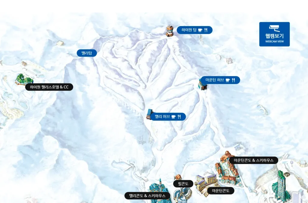 하이원 스키장 지도