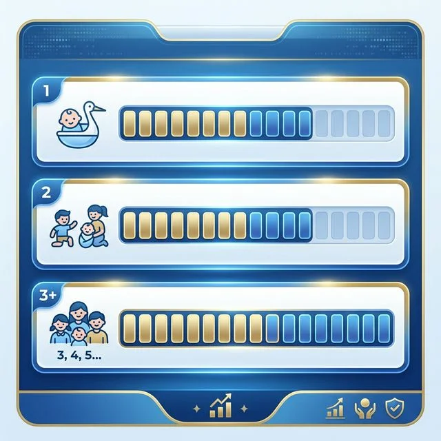 자녀수별 가입 기간 인정 혜택 인포그래픽