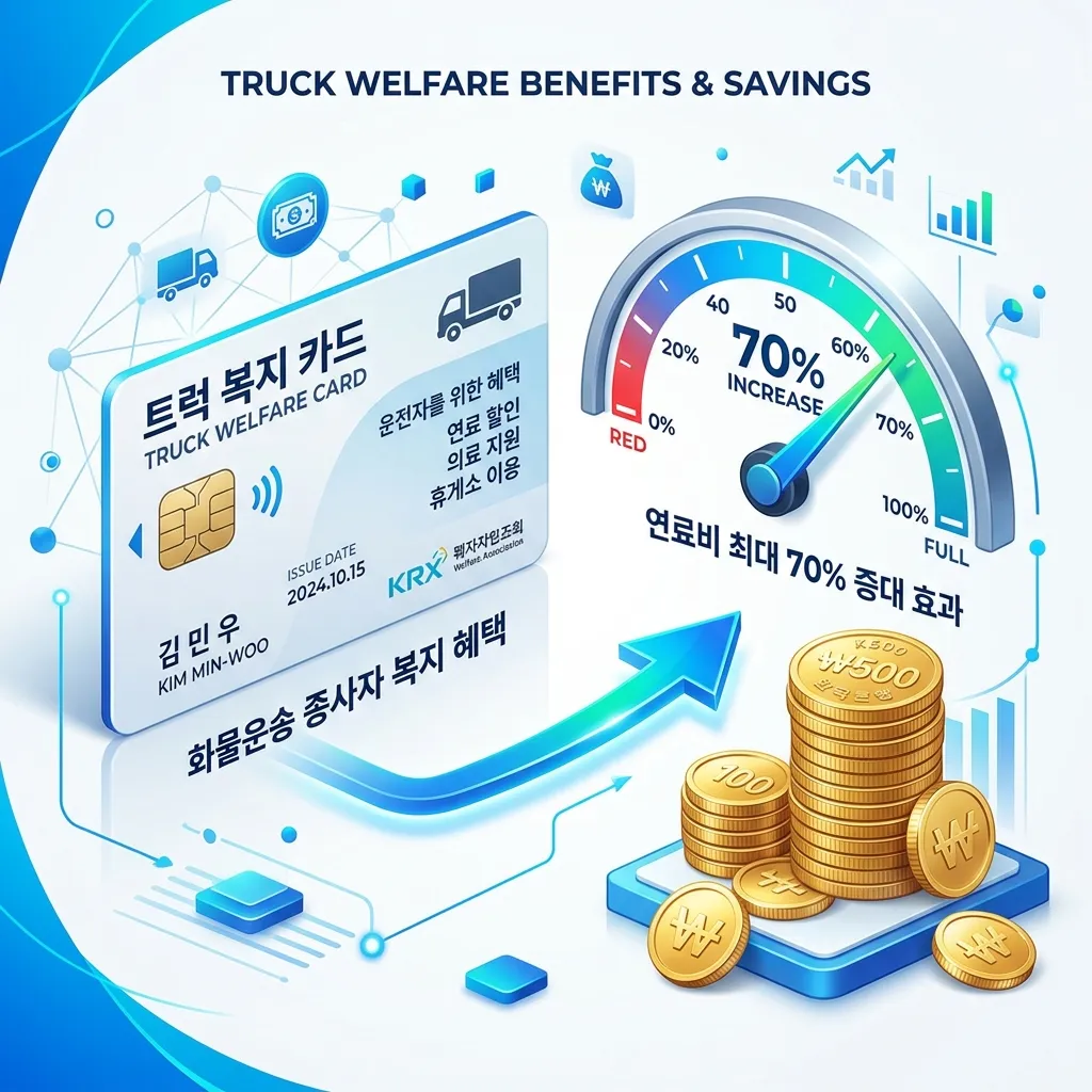 2026년 화물차 유가보조금 계산법 및 화물복지카드 활용 안내 인포그래픽